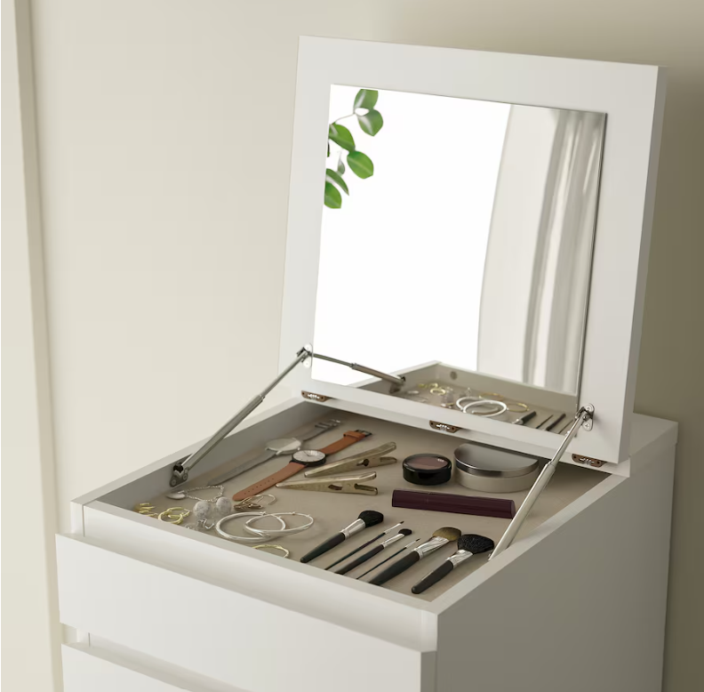 MALM Chest of 6 drawers, white/mirror glass, 40x123 cm – Likea projects  limited