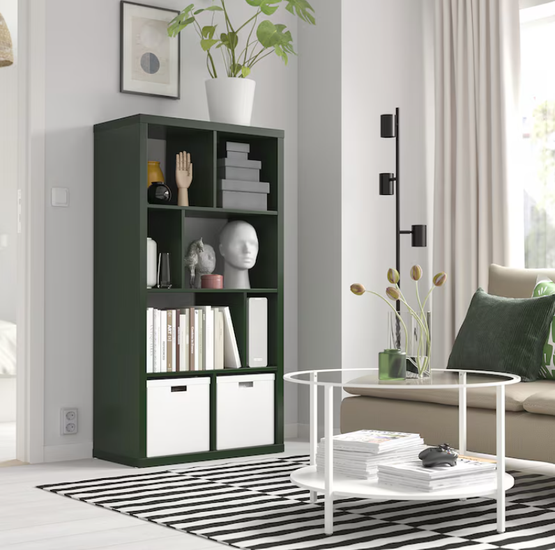 KALLAX Open Shelving Unit, green, 147x77 cm – Likea projects limited