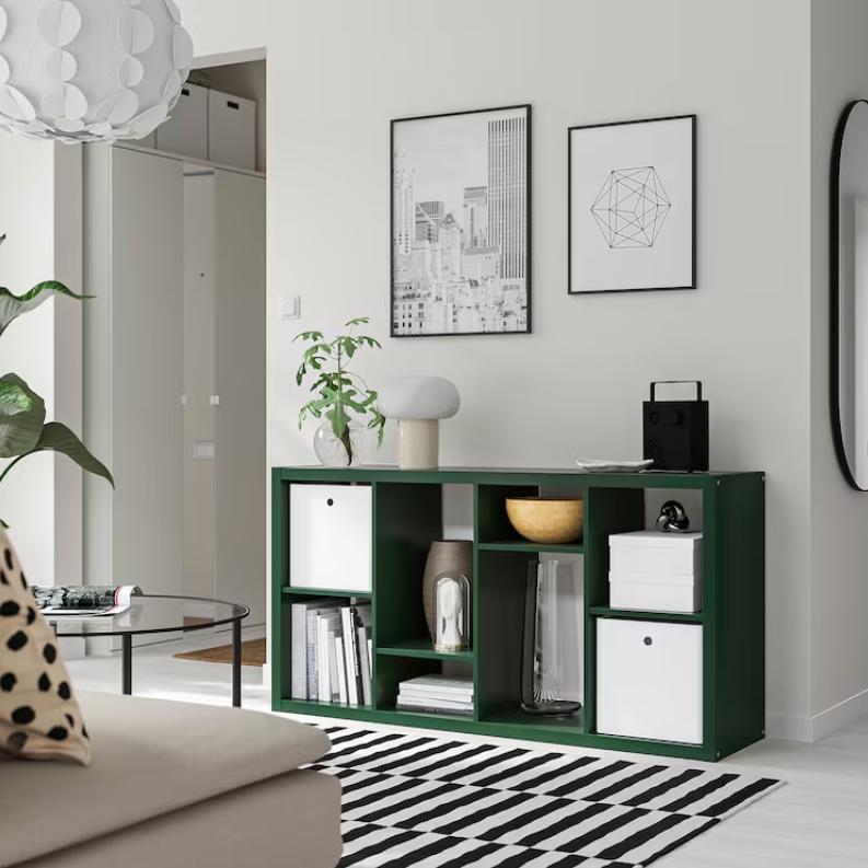 KALLAX Open Shelving Unit, green, 147x77 cm – Likea projects limited