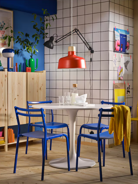 GENESÖN Chair, metal/blue – Likea projects limited