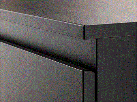 KULLEN Chest of 5 drawers, black-brown, 70x112 cm – Likea projects limited