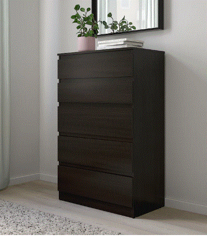 KULLEN Chest of 5 drawers, black-brown, 70x112 cm Likea projects limited KULLEN Chest of 5 drawers, black-brown, 70x112 cm Likea projects limited