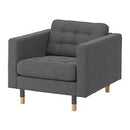 LANDSKRONA Armchair frame, Gunnared dark grey