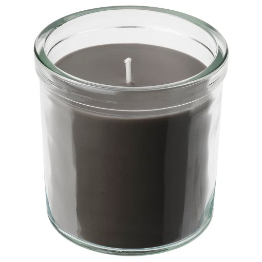 ENSTAKA scented candle in glass/Bonfire, 40 hr