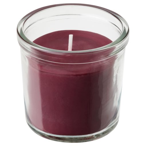 STORTSKON scented candle in glass/Berries, 20 hr