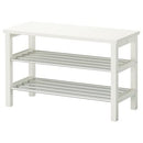 TJUSIG Bench with shoe storage, white, 81x34x50 cm