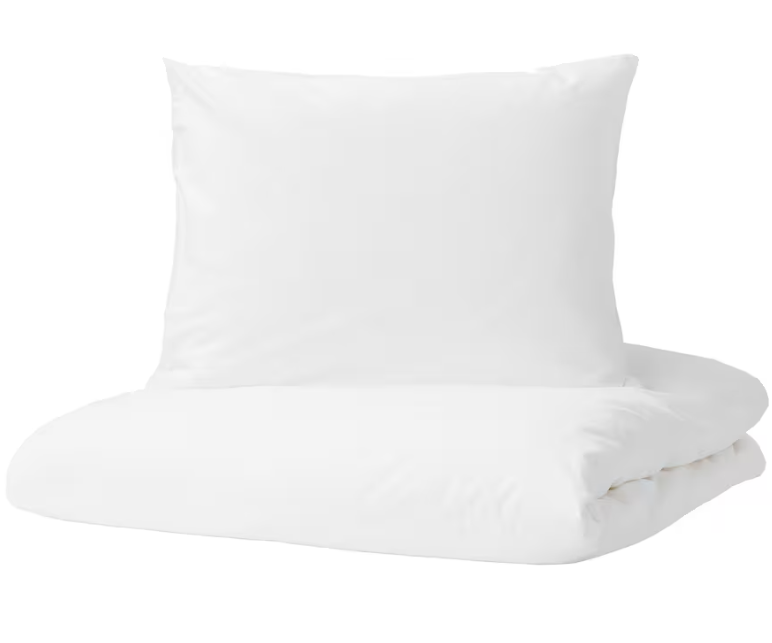 DVALA Duvet cover and 2 pillowcases, white, 200x200/50x60 cm