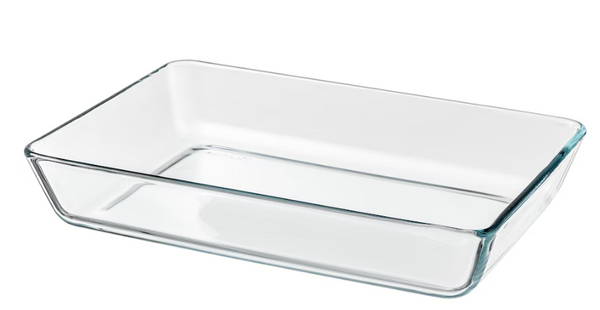 MIXTUR Oven/serving dish, clear glass, 35x25 cm