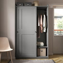 HAUGA wardrobe with sliding doors, 118x55x199 cm