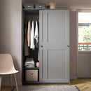 HAUGA wardrobe with sliding doors, 118x55x199 cm