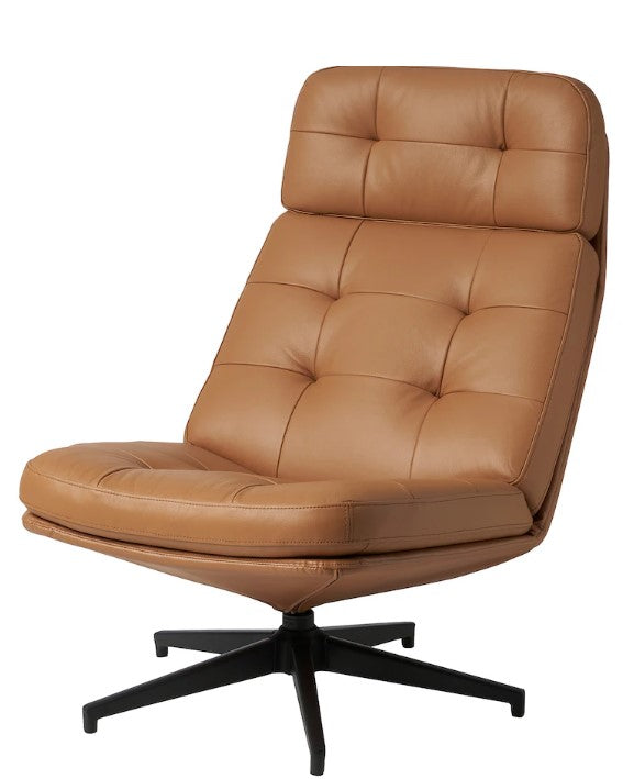 HAVBERG Swivel armchair, Grann/Bomstad golden-brown