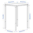 FEJAN Table, outdoor, white, 50x44 cm