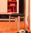 HOLMSJÖ Stool, beech/Jonsbyn black