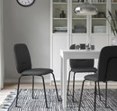 PÅBODA Chair, black/Remmarn dark grey