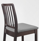 EKEDALEN Bar stool with backrest, dark brown/Orrsta light grey, 75 cm