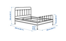 STJARNÖ double bed, anthracite, 160x200 cm