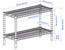 OMAR Shelving unit, galvanised, 60x25x40 cm