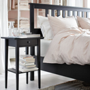 HEMNES bedstand, black-brown 46x35 cm