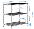 OMAR  Shelf unit galvanized, 92X50X94 CM