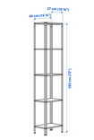 HYLLIS shelving unit in/outdoor, 40x27x183 cm