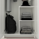 BRIMNES Wardrobe with 2 doors, white, 78x190 cm