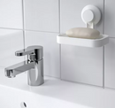 TISKEN Soap dish with suction cup, white