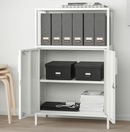 TROTTEN Cabinet with doors, white, 70x35x110 cm