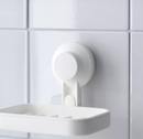 TISKEN Soap dish with suction cup, white