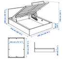 MALM double bed base, white, 180x200 cm, with base