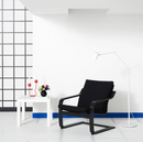 POANG Armchair frame with low back, black-brown / POANG cushion, vissle black