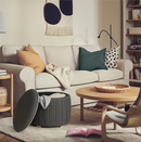 ATERLÖGA pouffe with storage, kilanda dark grey