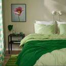PILTANDVINGE Duvet cover and pillowcase, light green, 150x200/50x60 cm