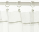 SYRLIG curtain ring with clip and hook, white, 25 mm, 10 pack