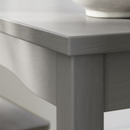 HAUGA Table, grey/birch veneer, 118x74 cm