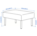 GLOSTAD Footstool, Knisa dark grey