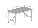 ASKHOLMEN Dining table, dark-brown, 143x75 cm