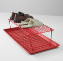 BAGGMUCK Shoe mat, in/outdoor/red, 71x35 cm