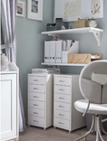 HELMER storage unit, white, 28x69 cm