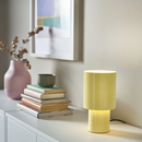 SPETSBOJ table lamp, yellow, 22 cm
