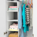 RASSLA Storage with 5 compartments, white, 25x40x98 cm