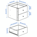 KALLAX Insert with 2 drawers, white stained oak effect, 33x33 cm