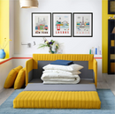 FRIDHULT 2-seat sofa-bed , skiftebo yellow