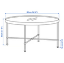 TORSJÖ Coffee table, gold effect/glass, 88 cm
