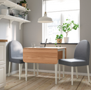 DANDERYD Dining table, oak veneer/white, 74/134x80 cm