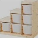 TROFAST Frame, light white stained pine, 94x44x91 cm
