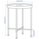 TORSJÖ Side table, gold effect/glass, 45 cm