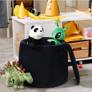 JÄRRESTAD Pouffe, with storage/Djuparp dark blue
