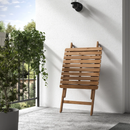 ASKHOLMEN Table, outdoor, foldable dark brown, 60x62 cm