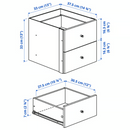 KALLAX Insert with 2 drawers, black-brown, 33x33 cm