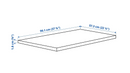 KOMPLEMENT shelf, dark grey, 100x58 cm